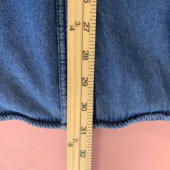 WRANGLER Sherpa Lined Blue Denim Jacket‎ Shirt Jacket Men's Large - Picture 13 of 15